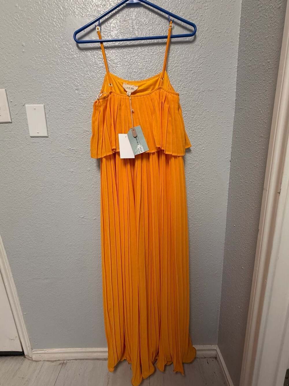 If By Sea Pleated Maxi Dress Size S